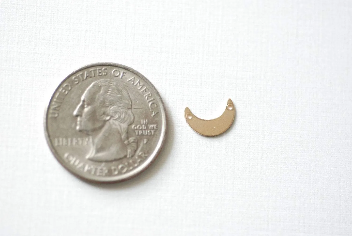 14k Gold Wholesale Filled Crescent Blank Charm, Gold Crescent Moon Blanks, Gold Filled Crescent Moon Connector Link Charms