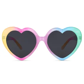 Accessorize London Girl's  Rainbow Heart Sunglasses