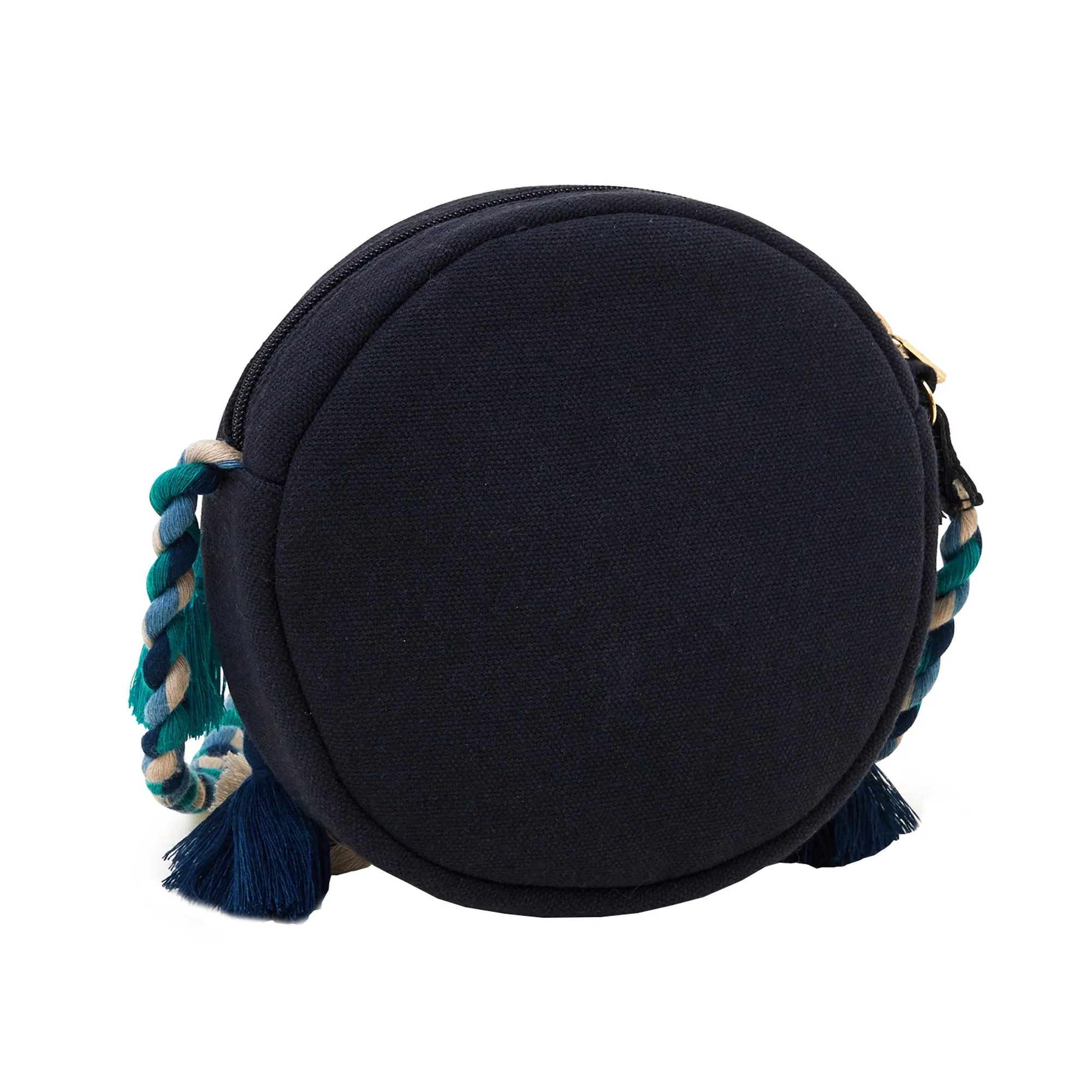 Accessorize London Navy Blue Round Tassel Sling Bag