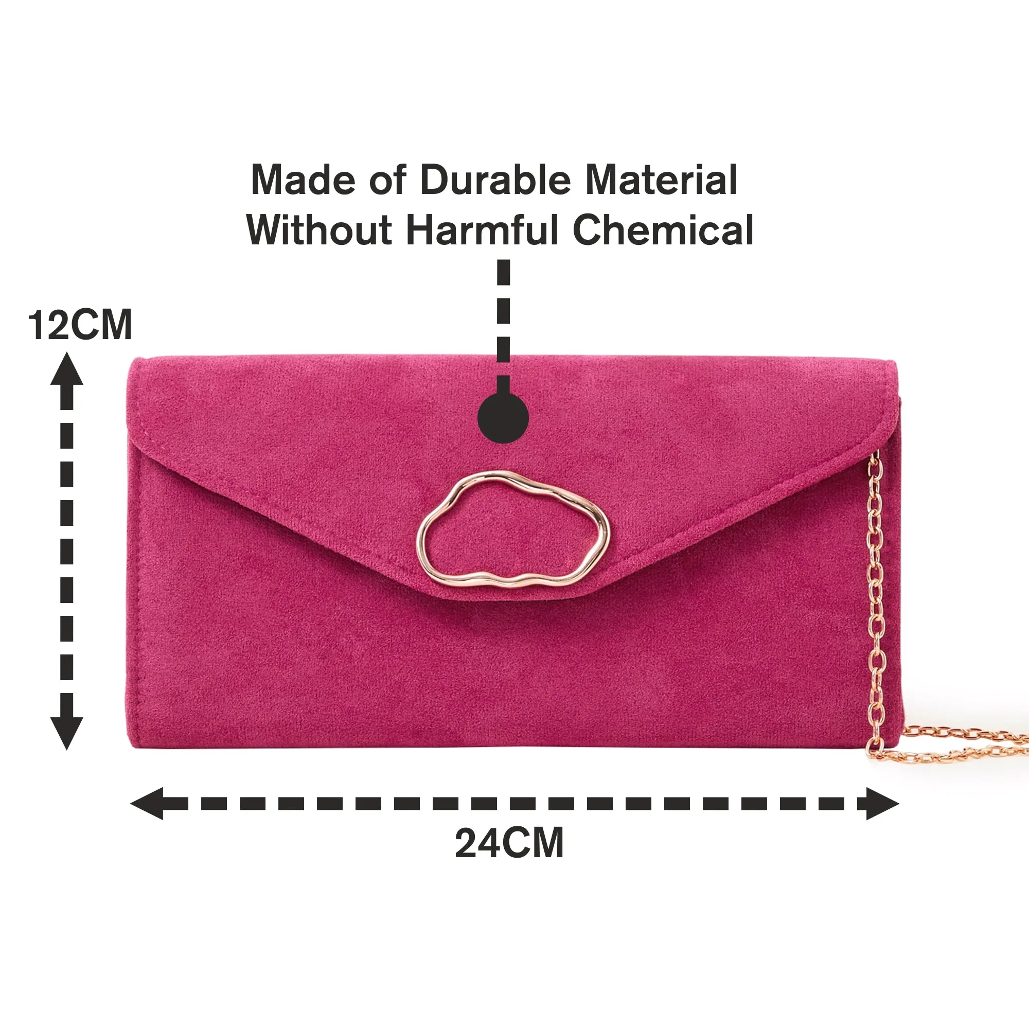 Accessorize London Women's Pink Suedette Box Clutch Bag