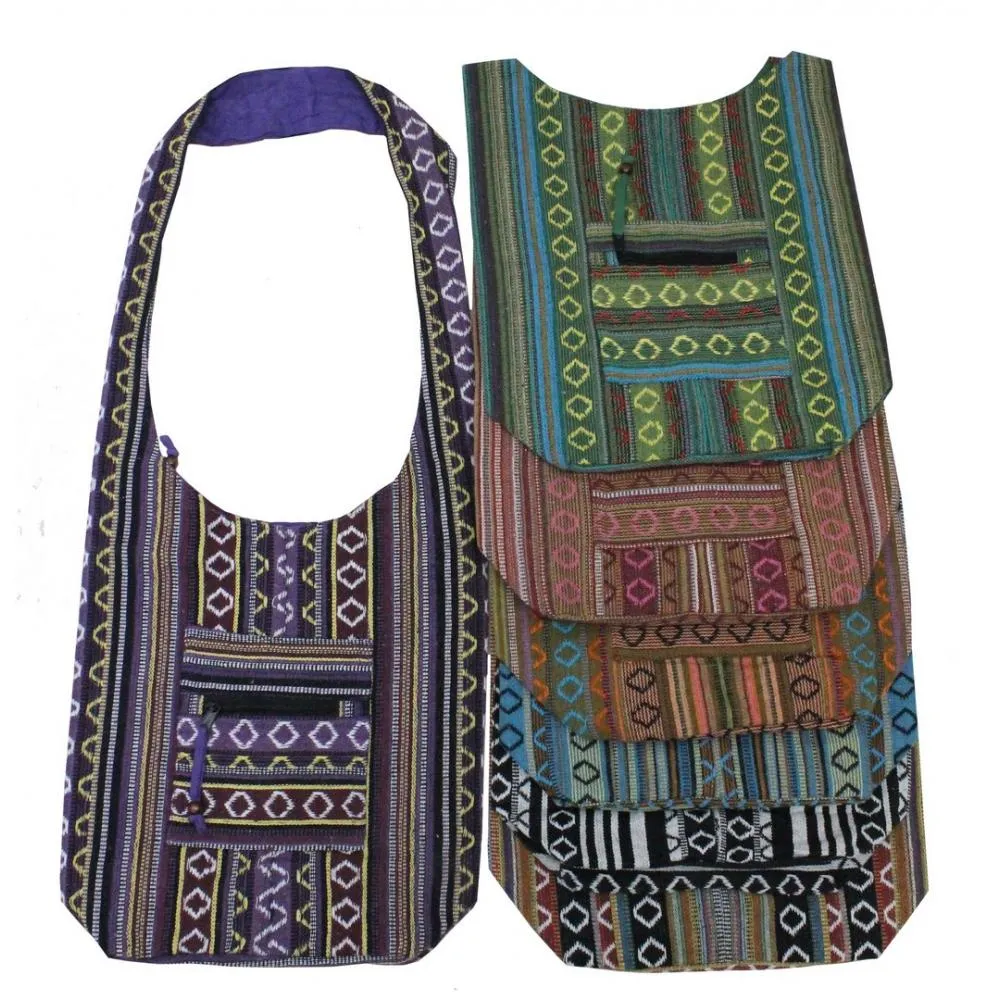 Bag - Cotton Canvas Boho Shoulder - Each Unique