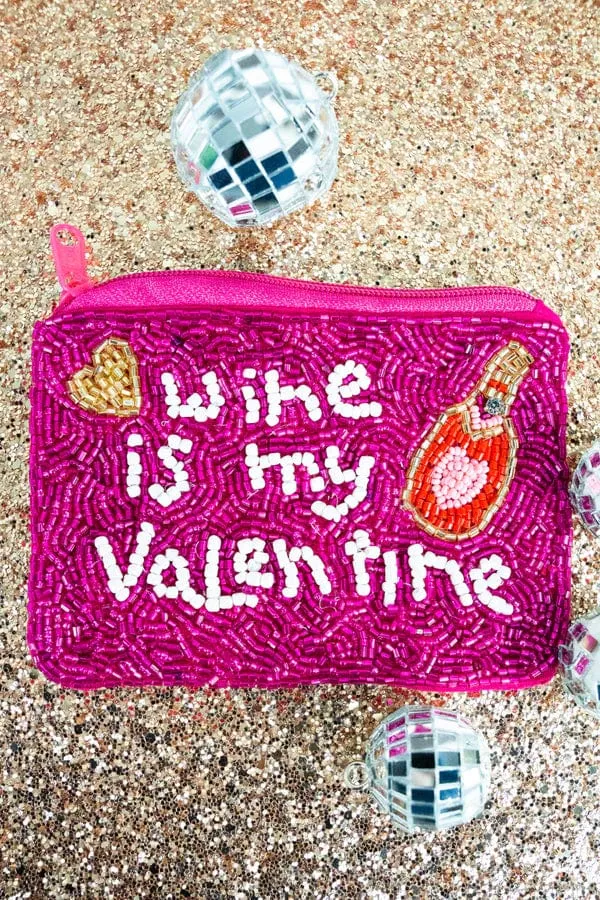 Beaded coin clutch Valentines