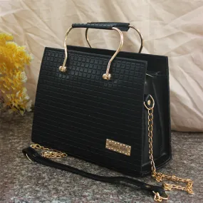 Black Fancy Hand & Shoulder Bag for Girls