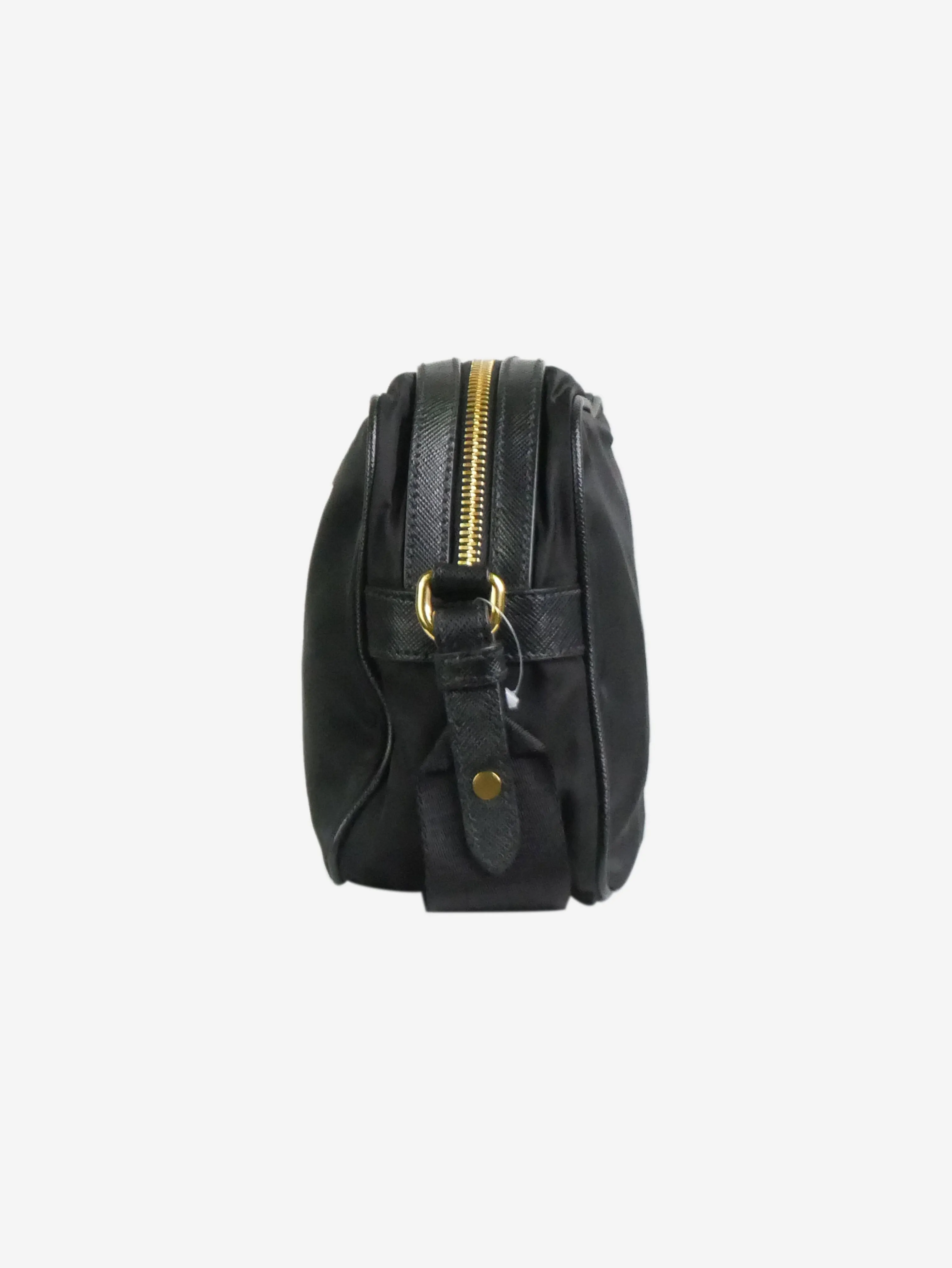 Black Tessuto nylon and leather shoulder bag