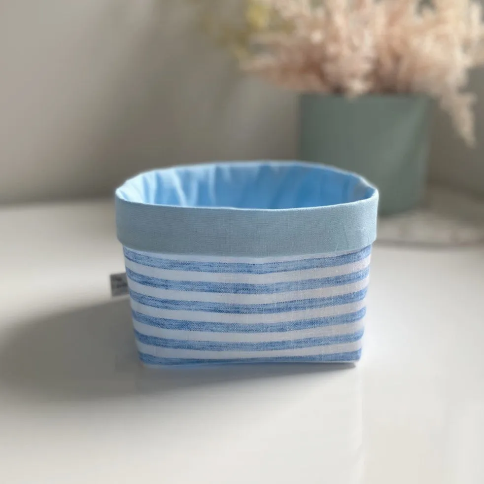 Blue Stripes - Fabric Box