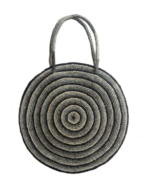 Boho Round Bag, Black