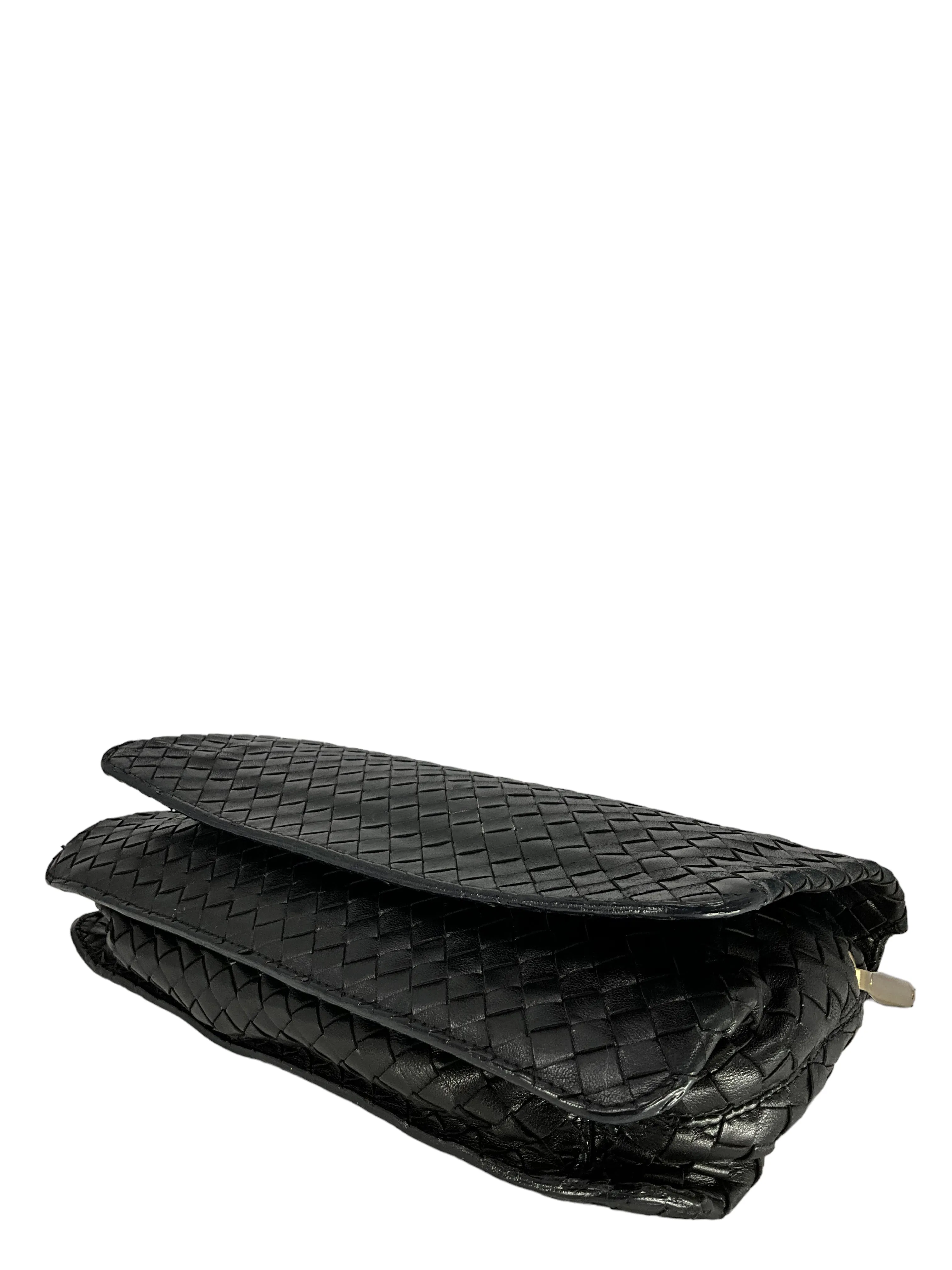 Bottega Veneta Black Intrecciato Crossbody Bag