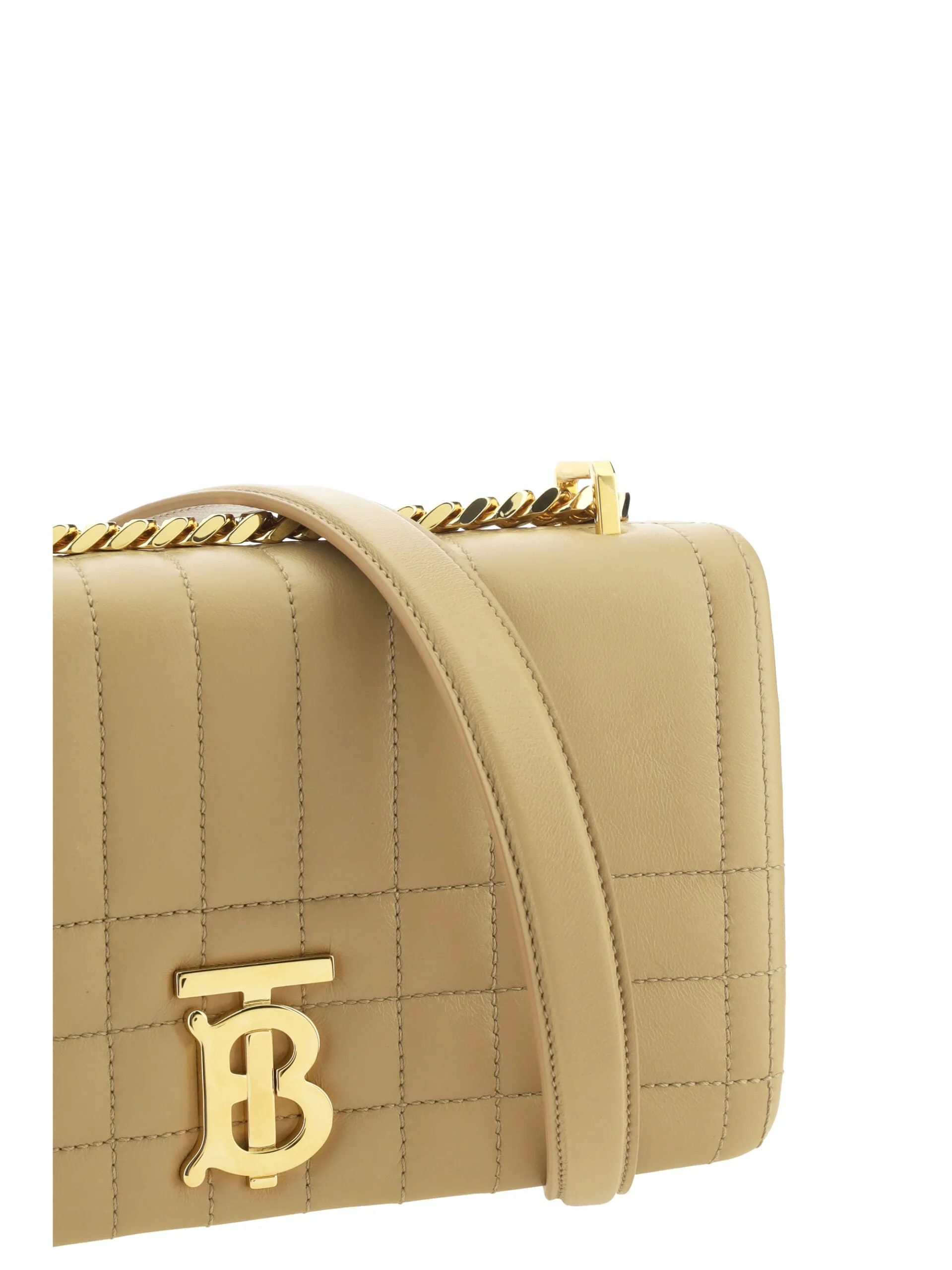 Burberry Quilted Leather Shoulder Bag 'Beige'