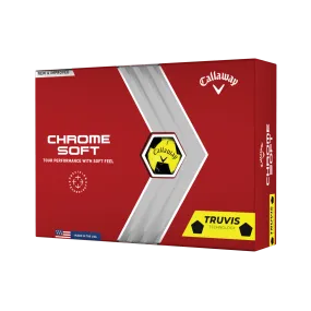 Callaway 2022 Chrome Soft Golf Balls Yellow Truvis 12 Pack