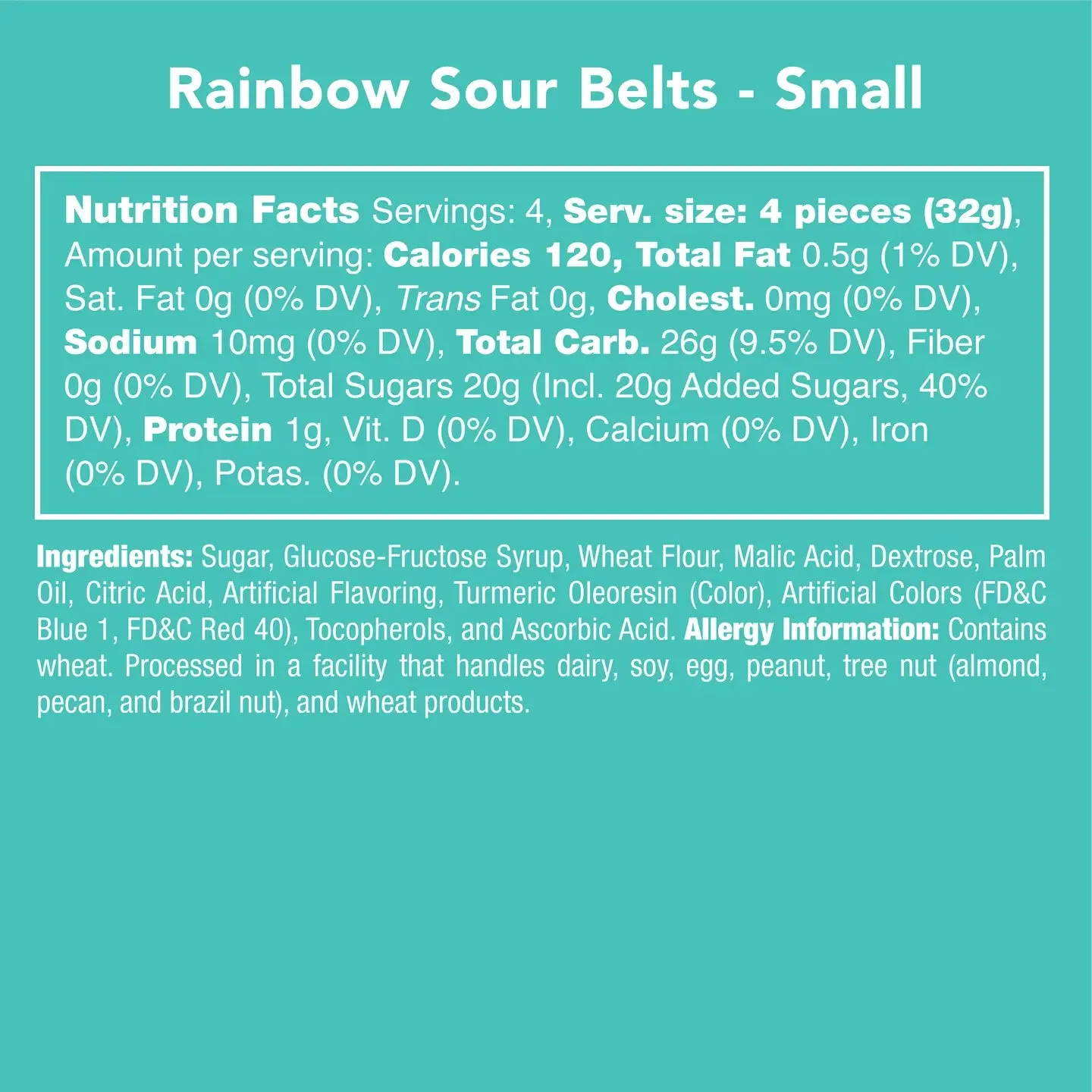 Candy Club - Rainbow Sour Belts