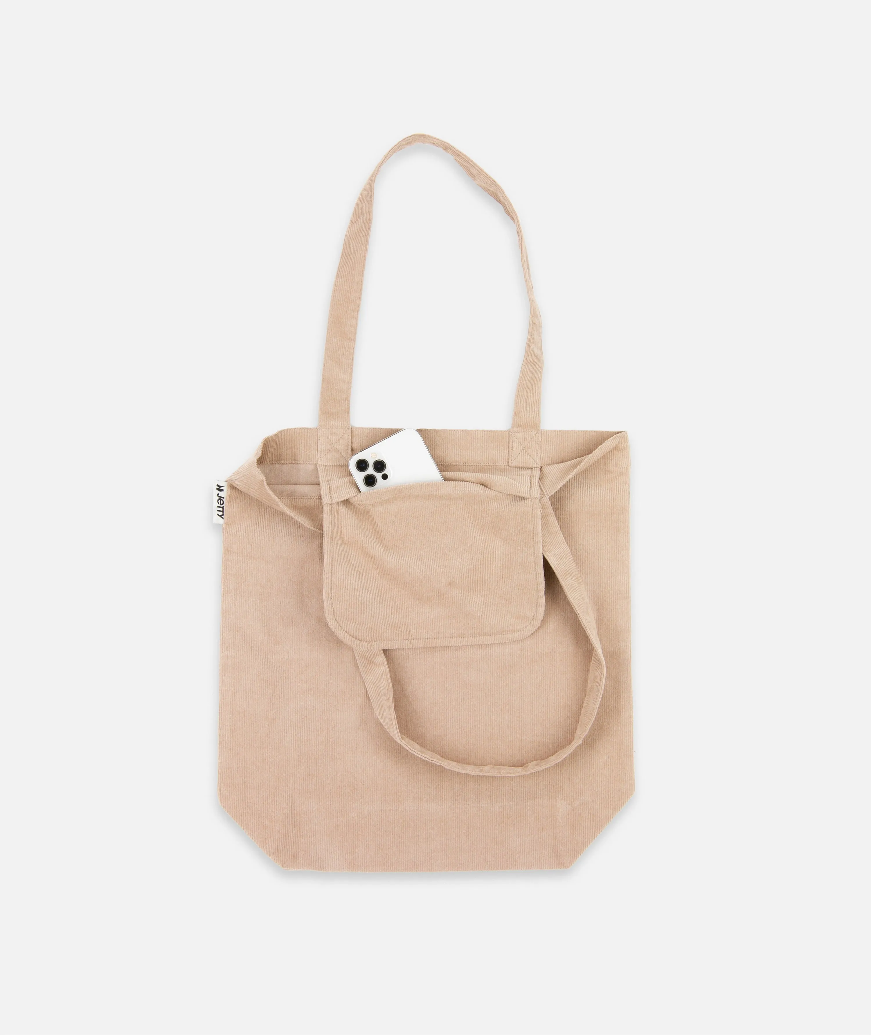 Corduroy Simple Tote - Oat