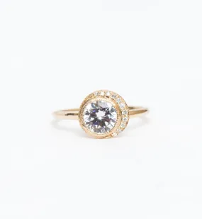 Crescent Diamond Ring