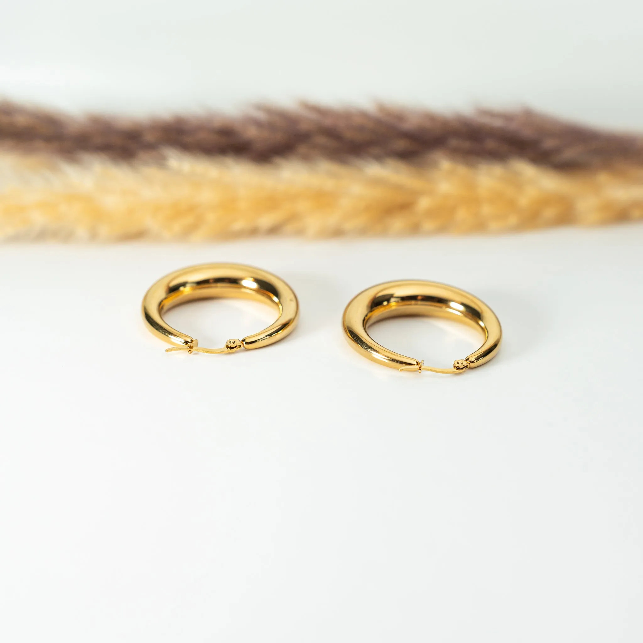 Crescent Hoop Earrings