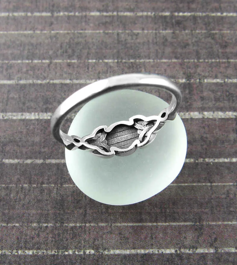 Crescent Moon Bounded By Celtic Knots Ring