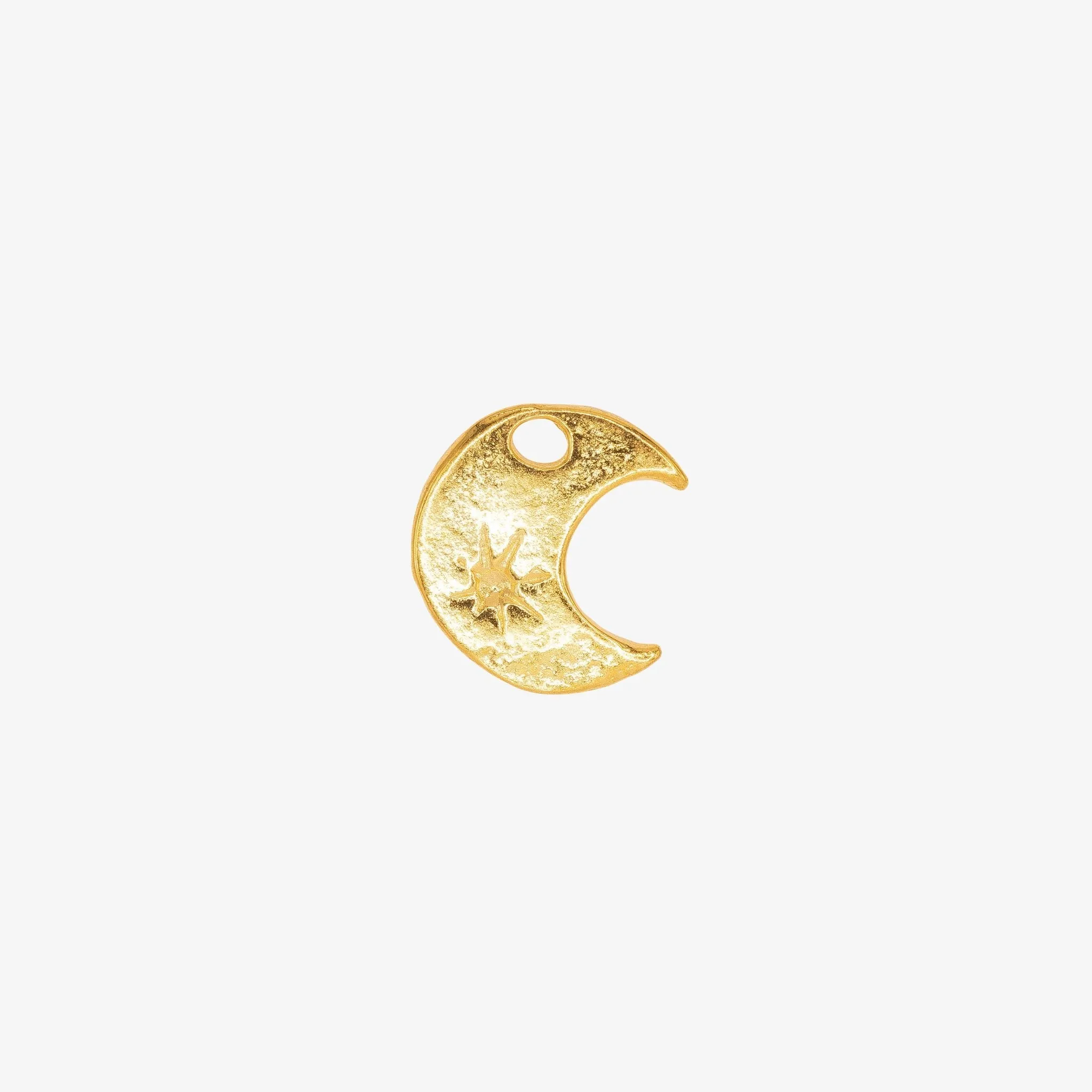 Crescent Moon Star Charm Wholesale 14K Gold, Solid 14K Gold, 348G