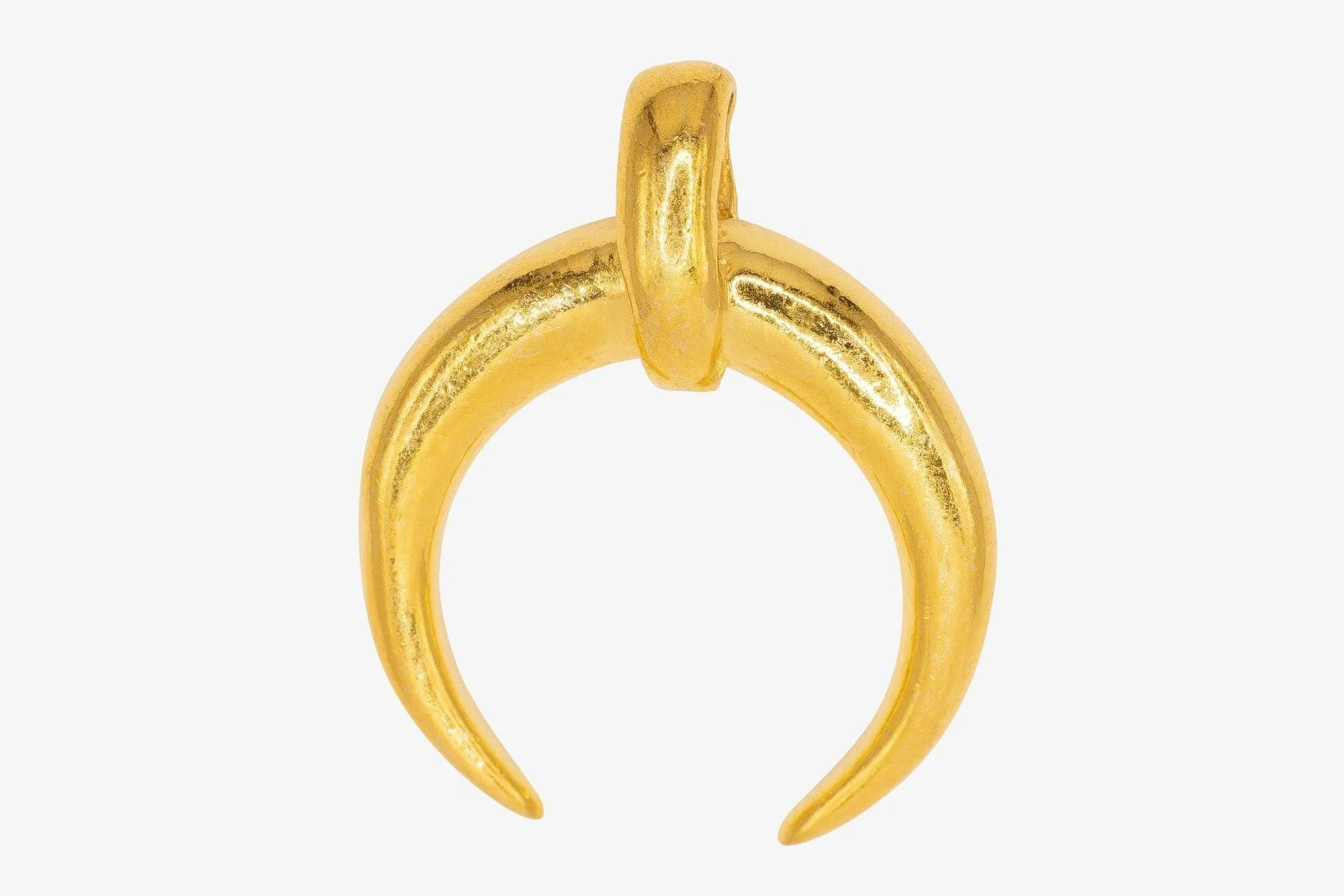 Crescent Moon Tusk Charm Wholesale 14K Gold, Solid 14K Gold, 279G