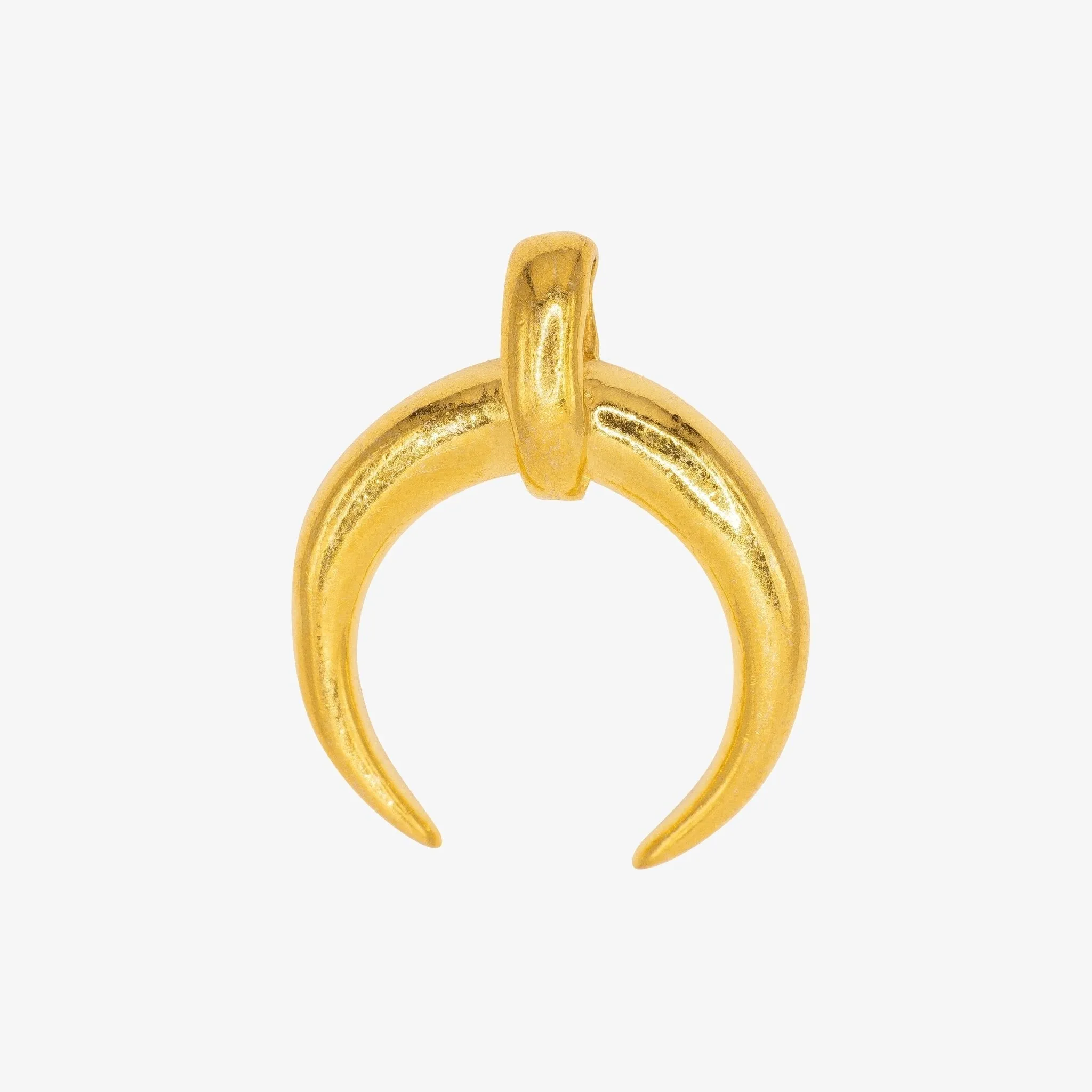 Crescent Moon Tusk Charm Wholesale 14K Gold, Solid 14K Gold, 279G