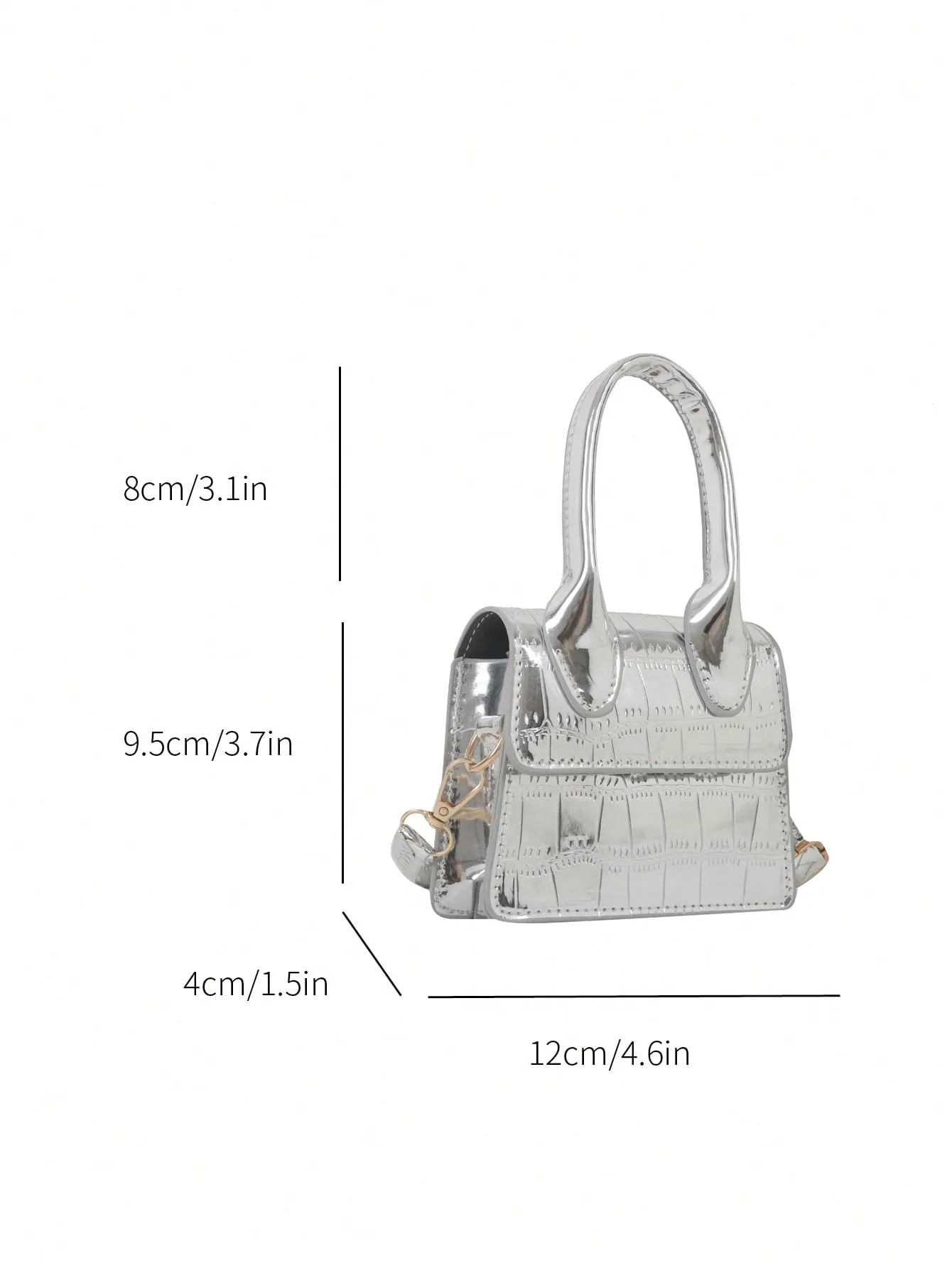 Crocodile Embossed Mini Bag