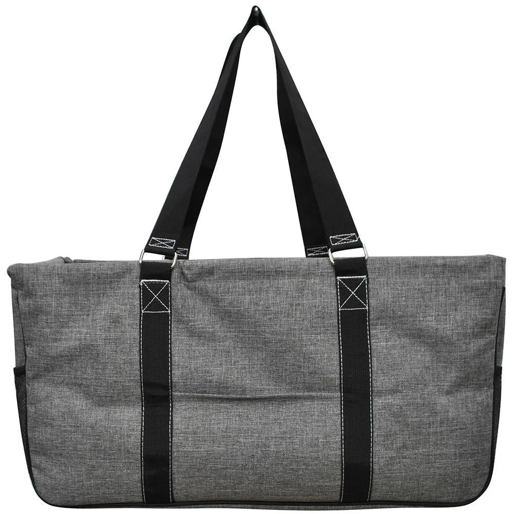 Crosshatch Gray NGIL Large Collapsible Utility Bag Storage Tote