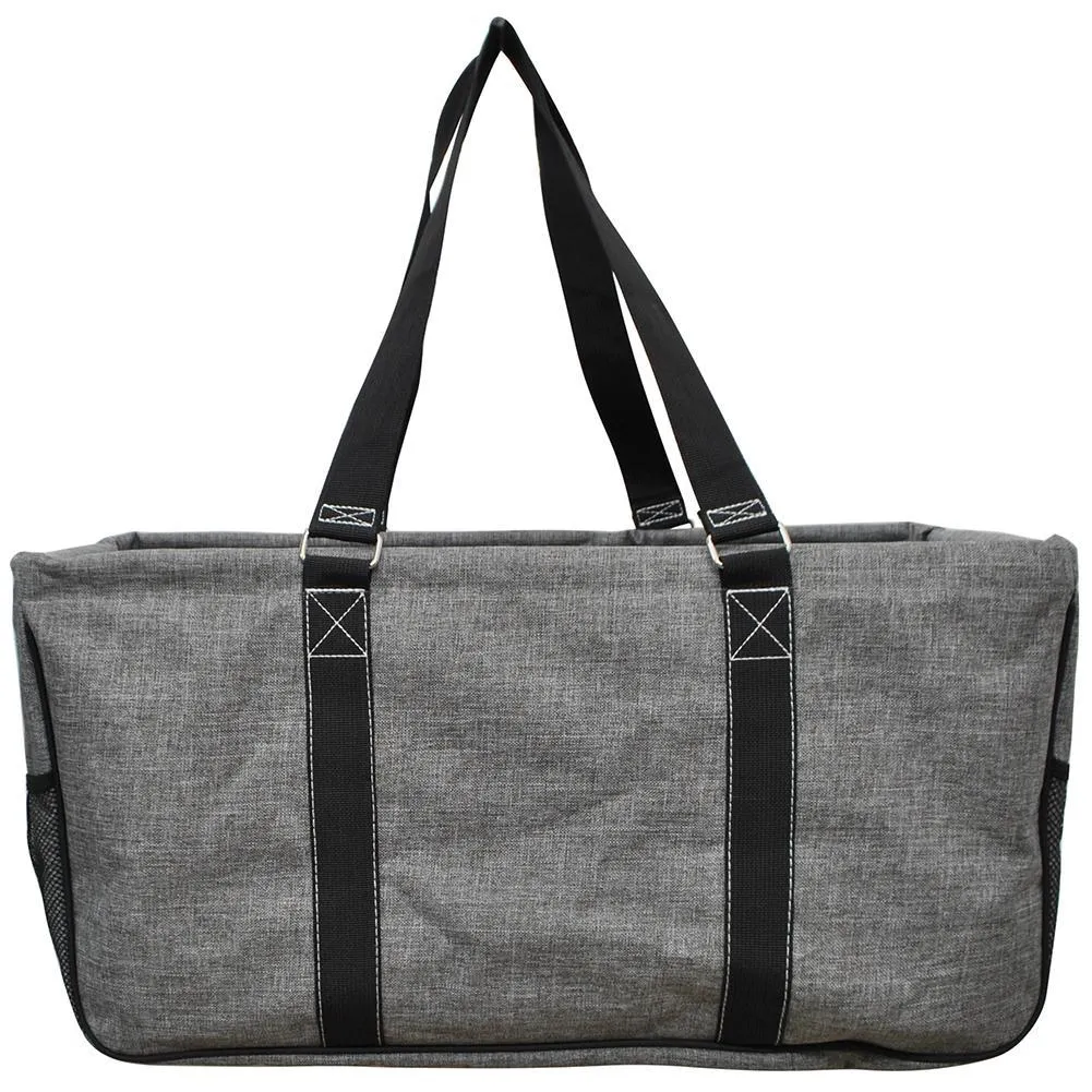 Crosshatch Gray NGIL Large Collapsible Utility Bag Storage Tote