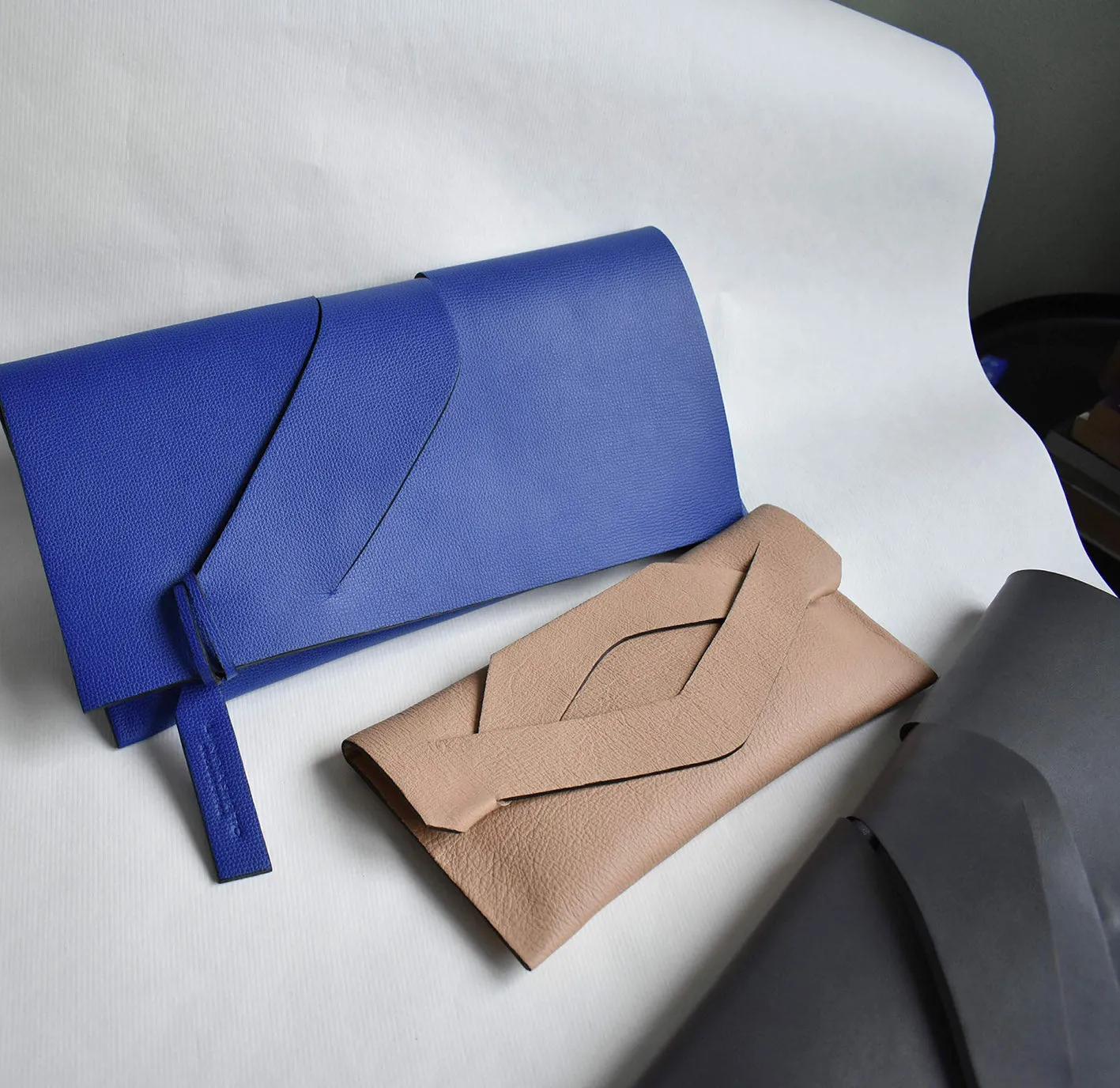 Curved Slashed Clutch   Colour Options