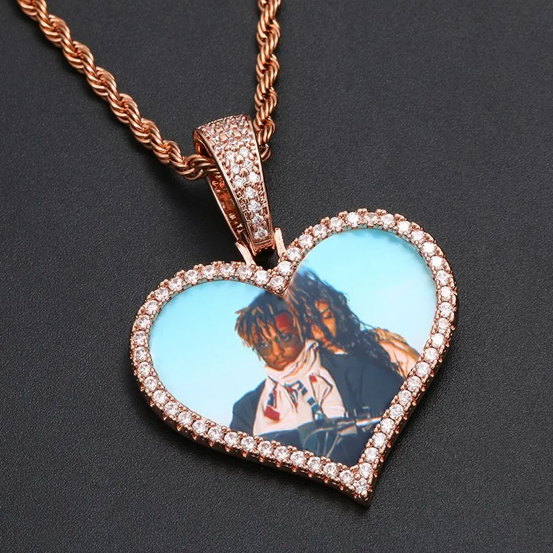 【Custom】heart-shaped photo pendant