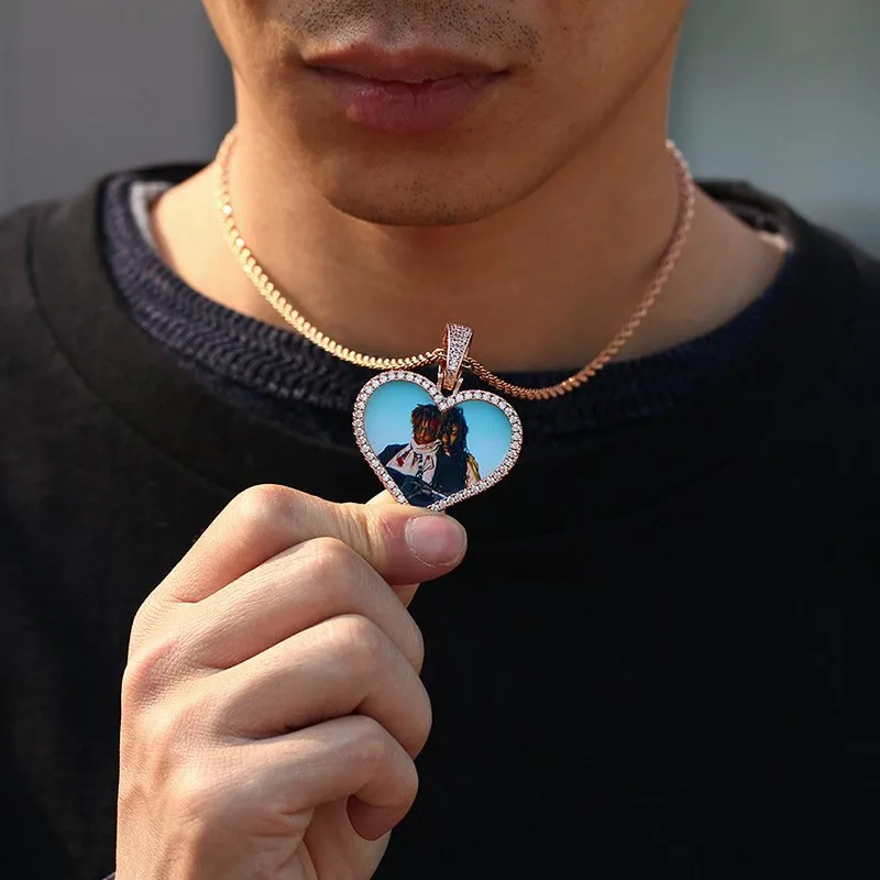 【Custom】heart-shaped photo pendant