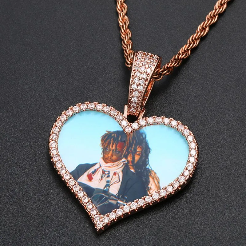 【Custom】heart-shaped photo pendant