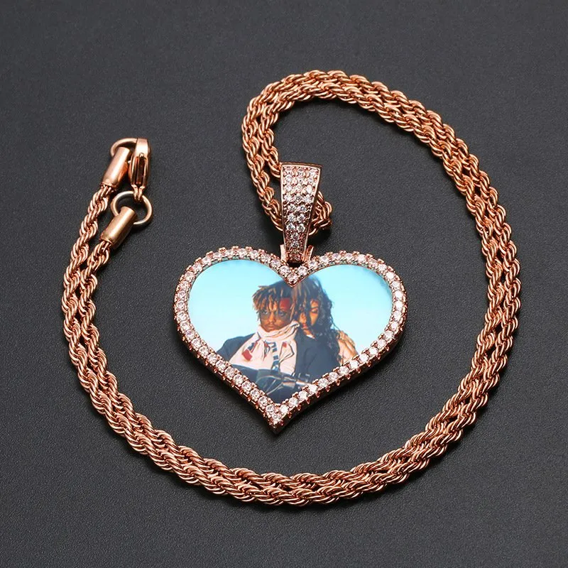 【Custom】heart-shaped photo pendant