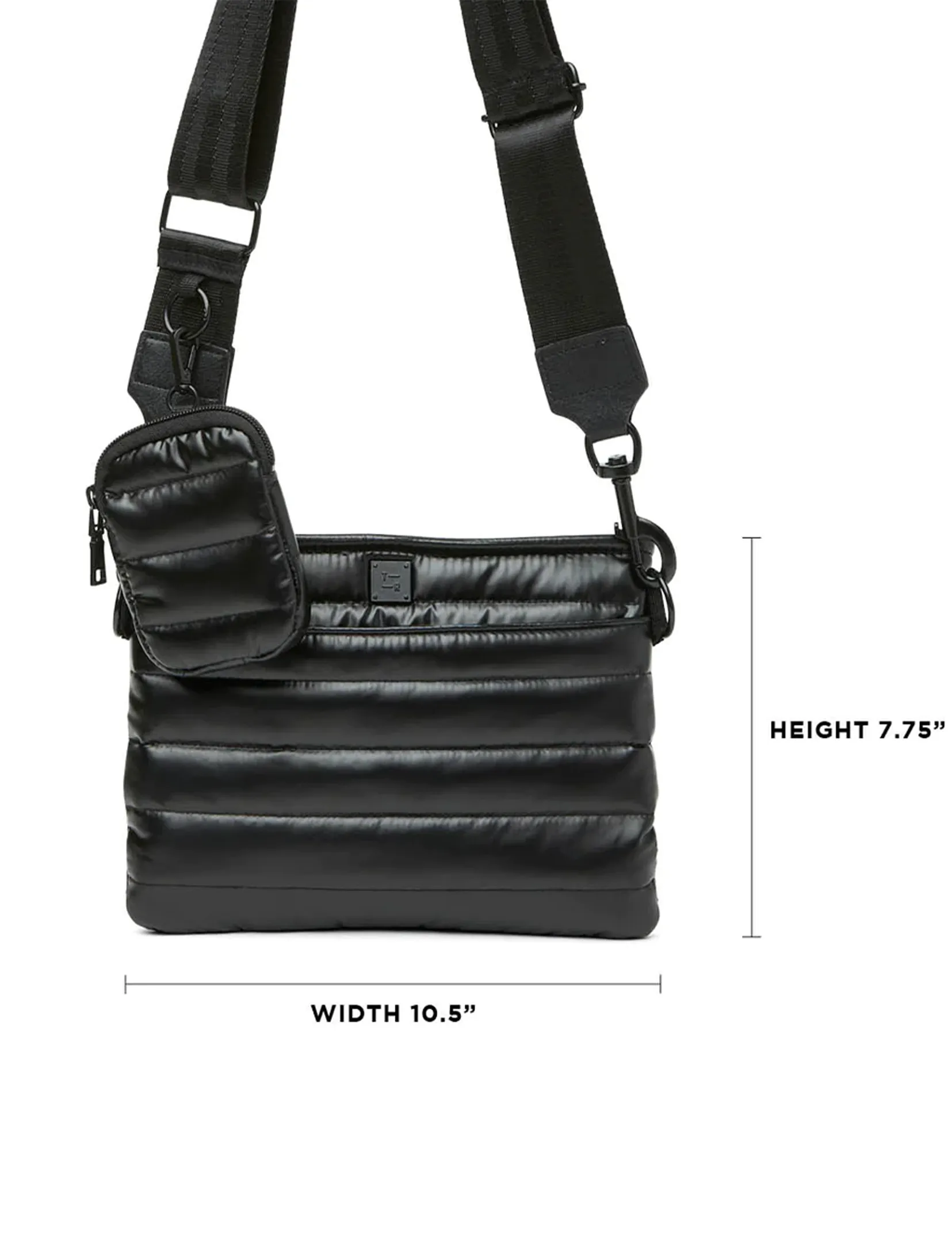 Downtown Crossbody, Pearl Black/Black