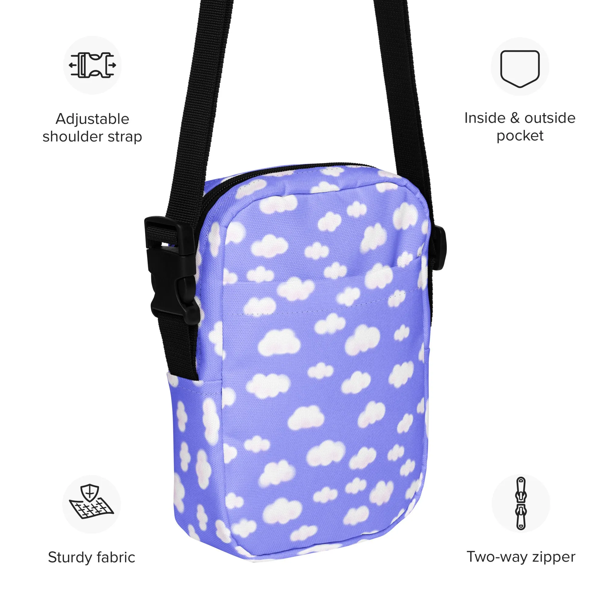 Dreamy Clouds Crossbody Bag (Periwinkle)