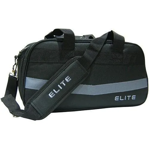 Elite 2 Go Double Tote Clear Plus Black Grey Bowling Bag