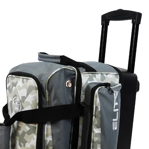 ELITE Deluxe Double Roller Bowling Bag Grey Camo