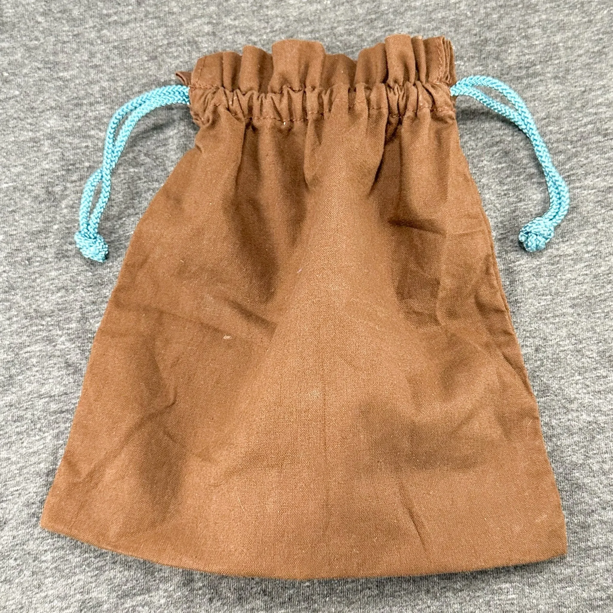 Estate Colette Malouf Brown Drawstring Pouch EMPTY