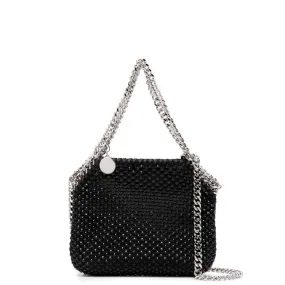 Mini Falabella Black Crystal Mesh Evening Bag