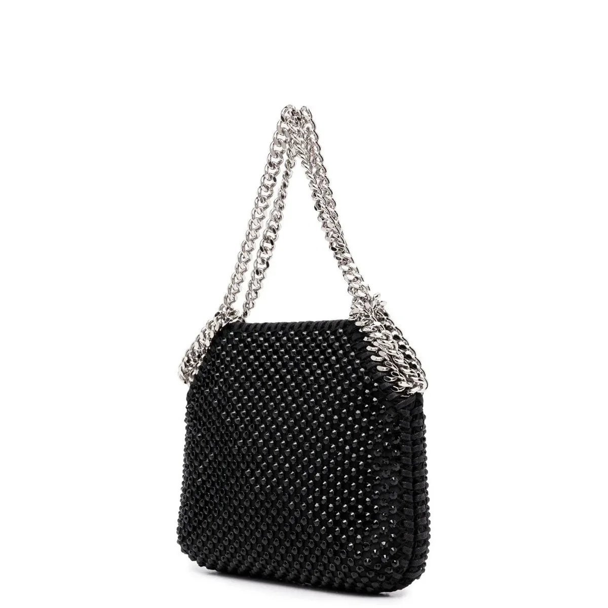 Mini Falabella Black Crystal Mesh Evening Bag