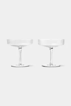 Ferm Living Ripple Champagne Saucers