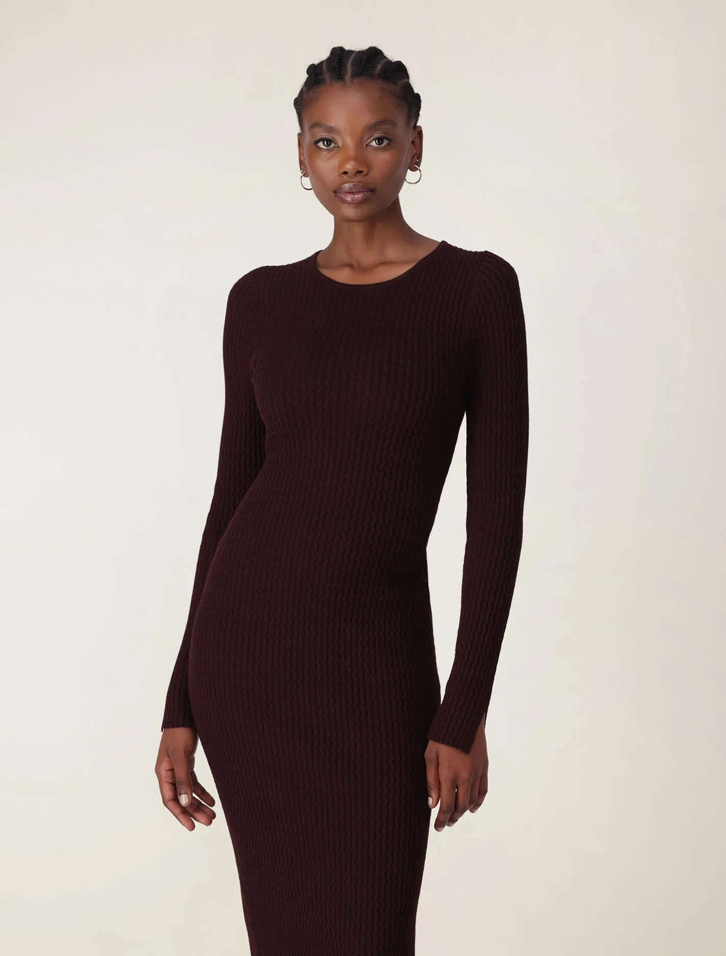 Georgia Textured Crew Neck Dress