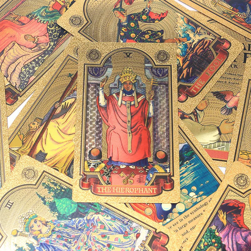 Gold Foil Tarot Card Box Set