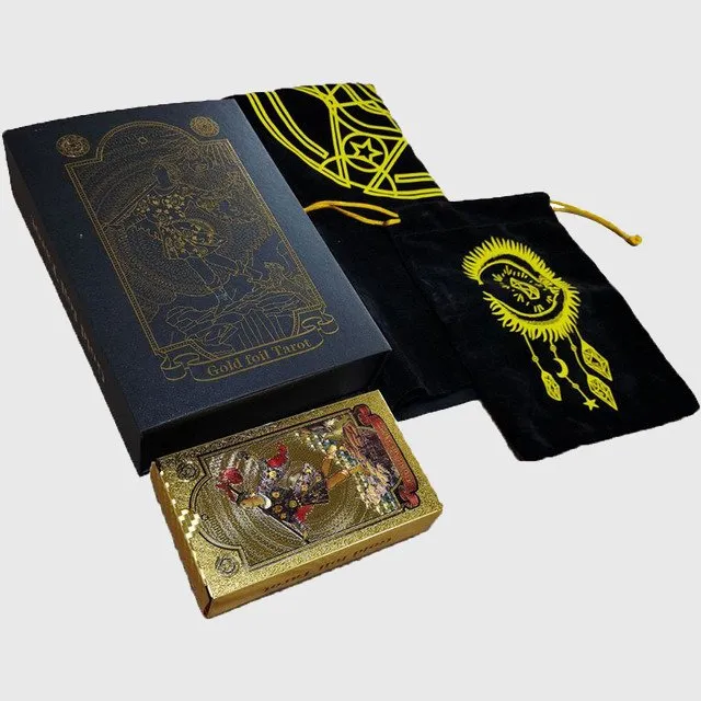 Gold Foil Tarot Card Box Set