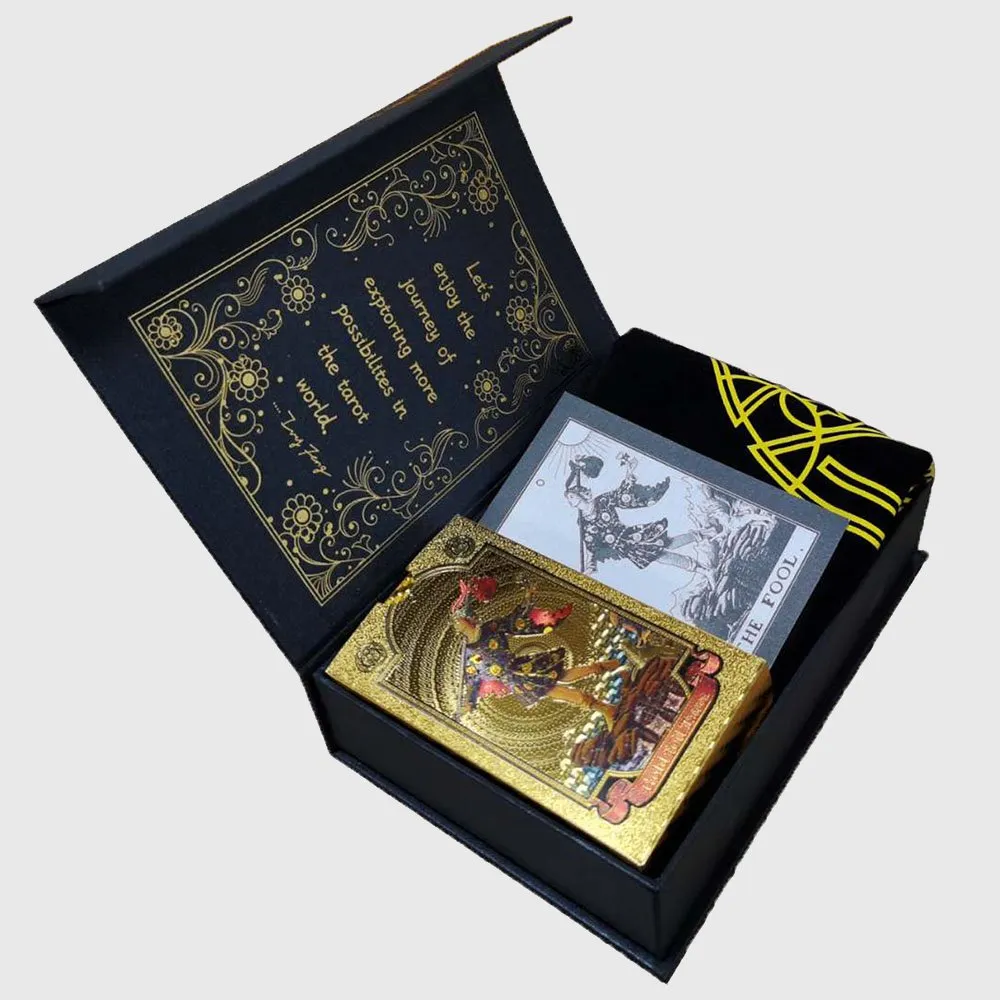 Gold Foil Tarot Card Box Set