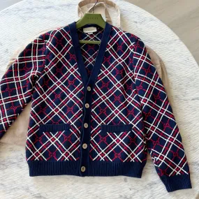 GUCCI Wool Oversized GG Cardigan