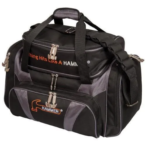 Hammer Premium Deluxe Double Tote Black Carbon Bowling Bag