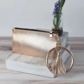 Hands Free Wristlet with Bangle Keychain