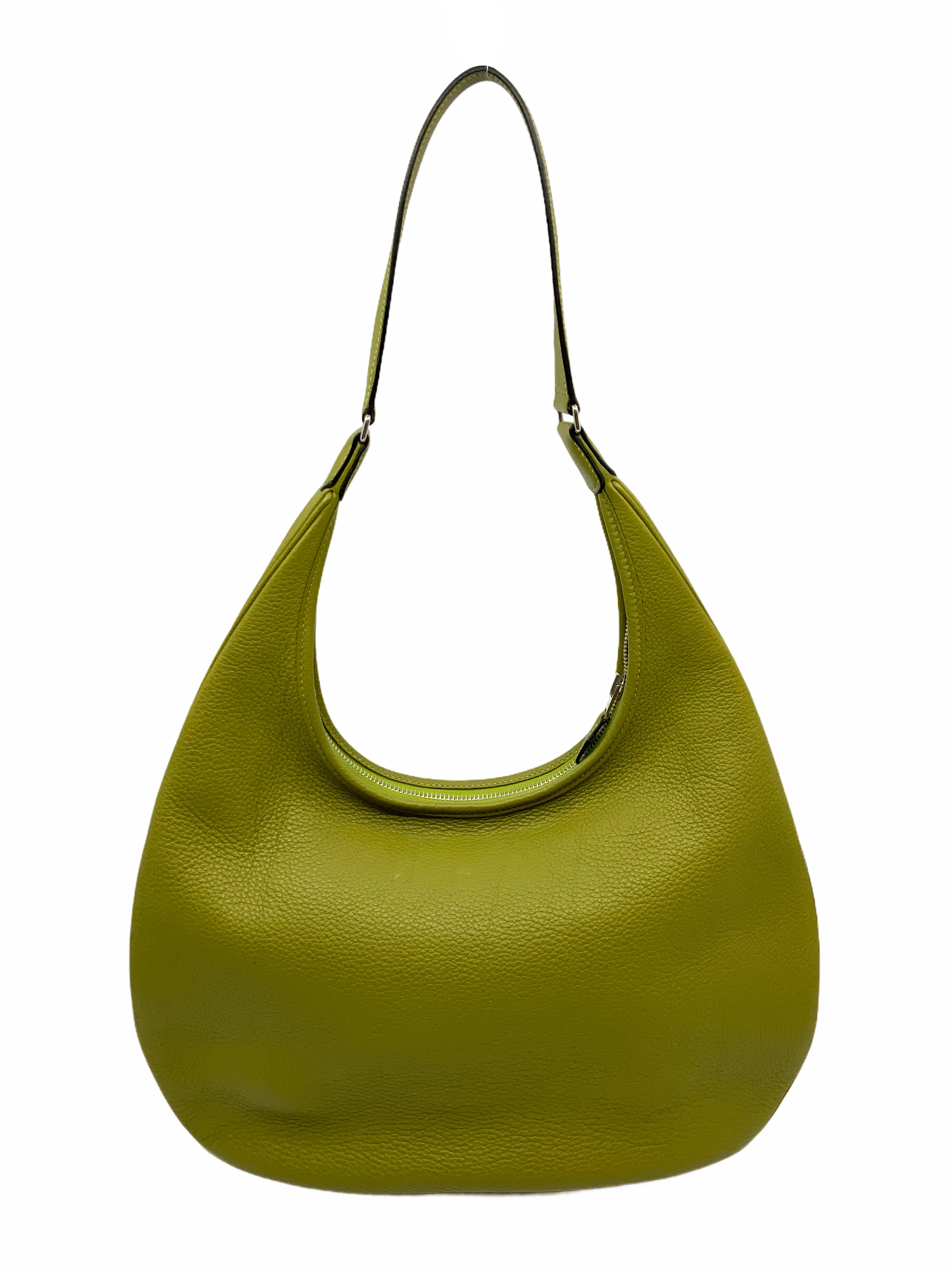 Hermes Gao Clemence Leather Hobo Bag