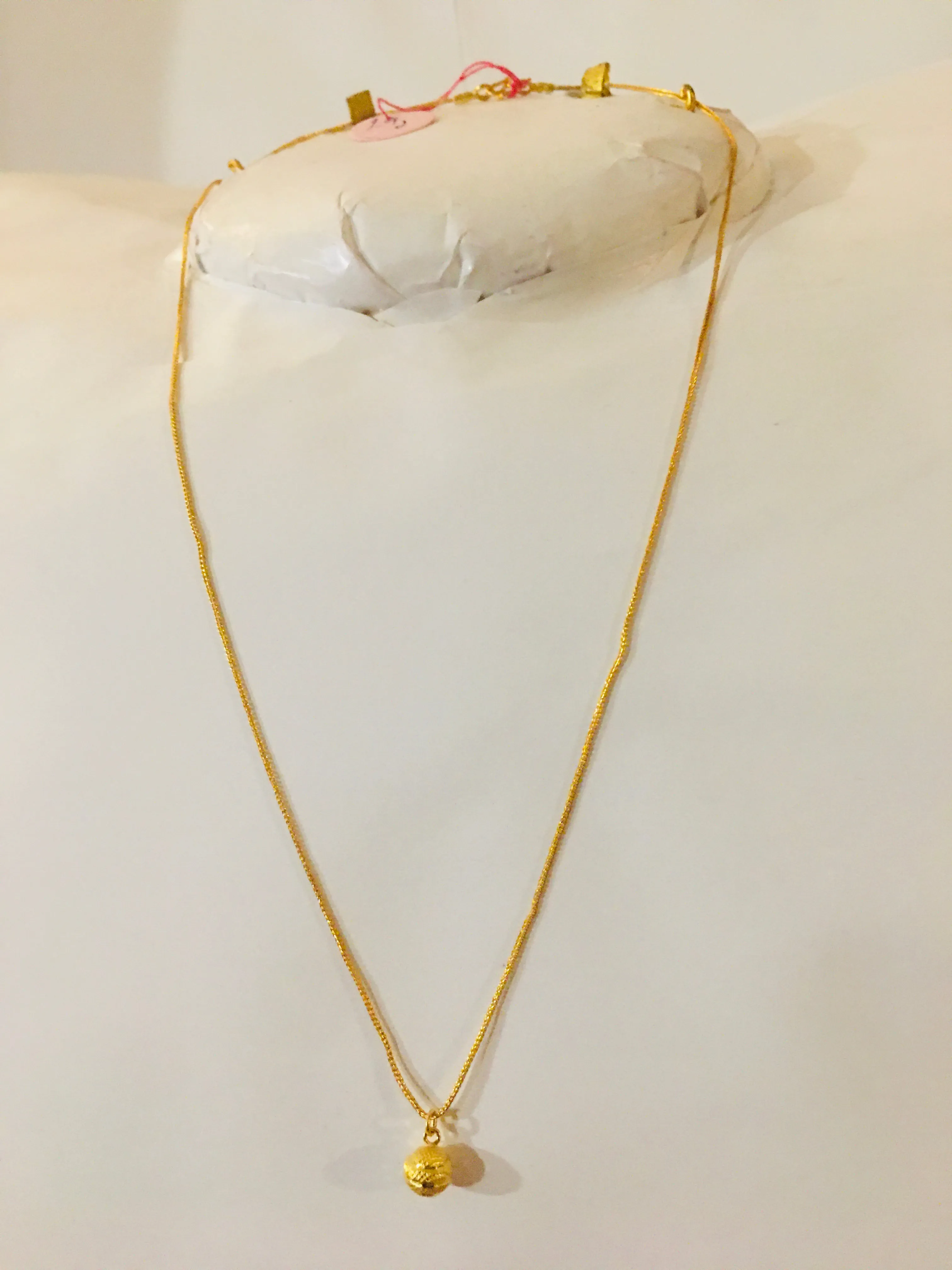 Item no. SP1035 Bangkok Solid Gold 16”long Necklace 2g.