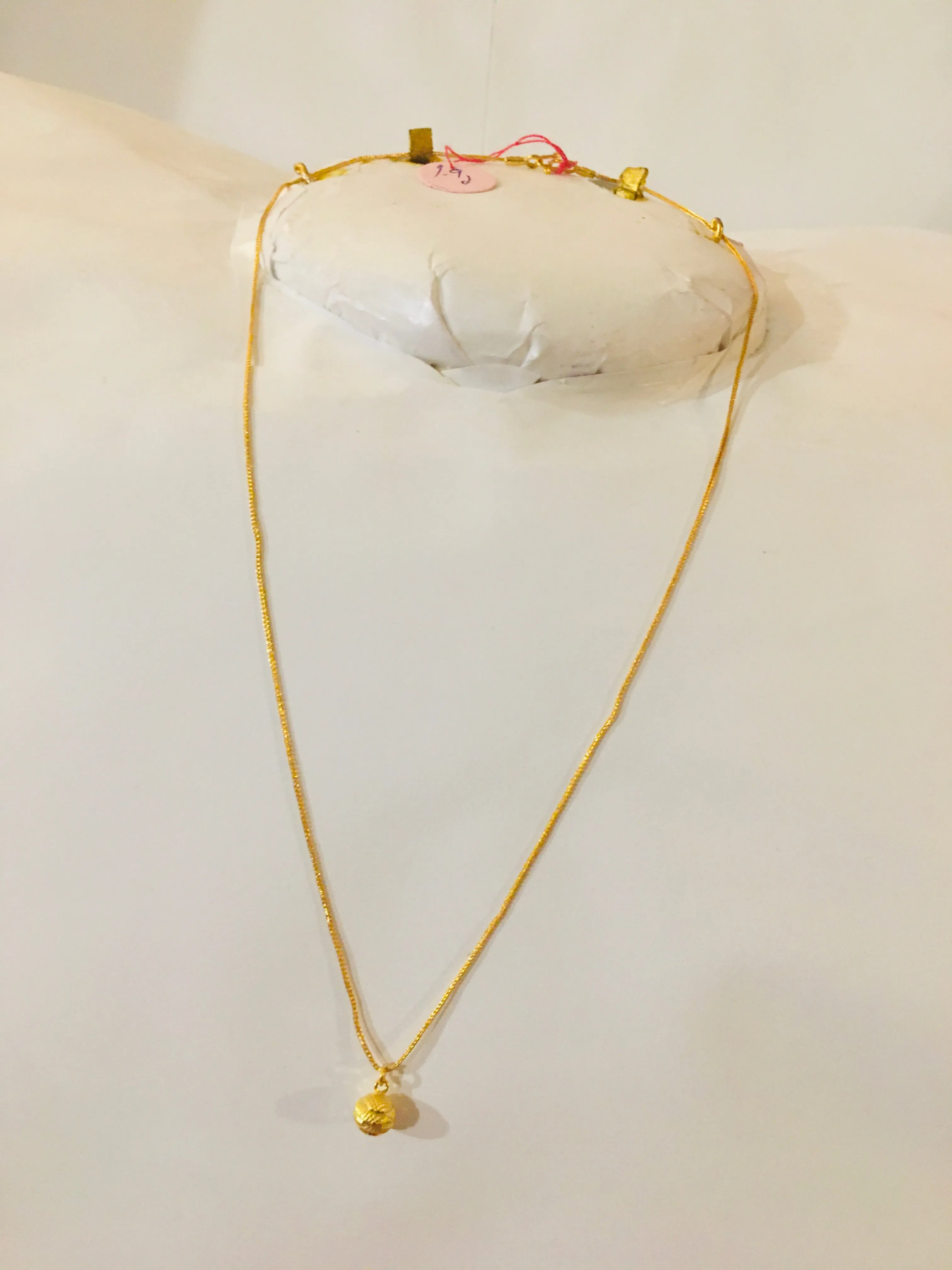 Item no. SP1035 Bangkok Solid Gold 16”long Necklace 2g.