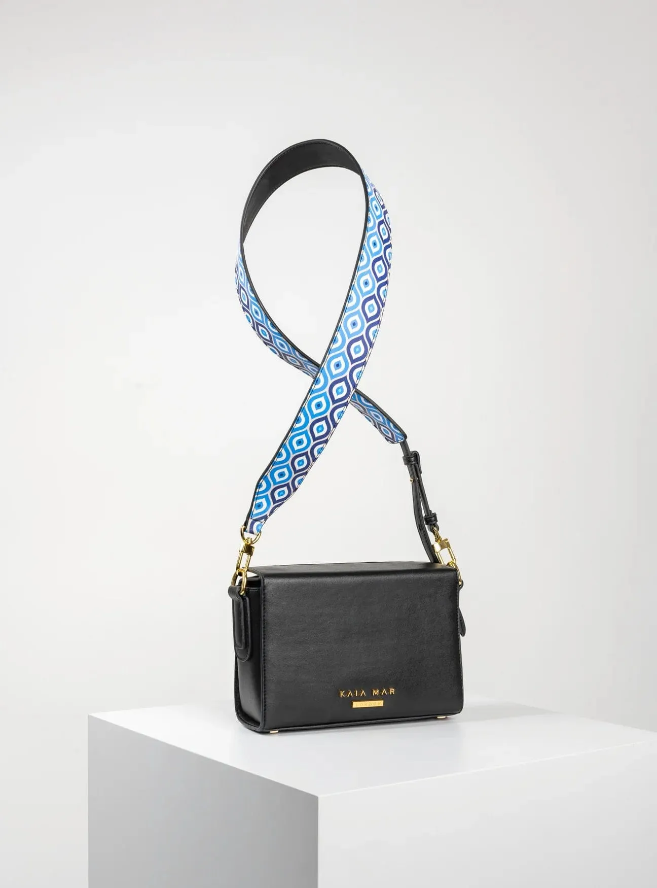 Kaia Desserto Vegan Cactus Leather Vegan Crossbody Bag | Blue Strap