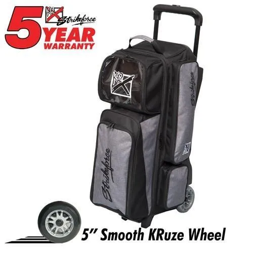 KR Krush Stone Black Triple Roller Bowling Bag