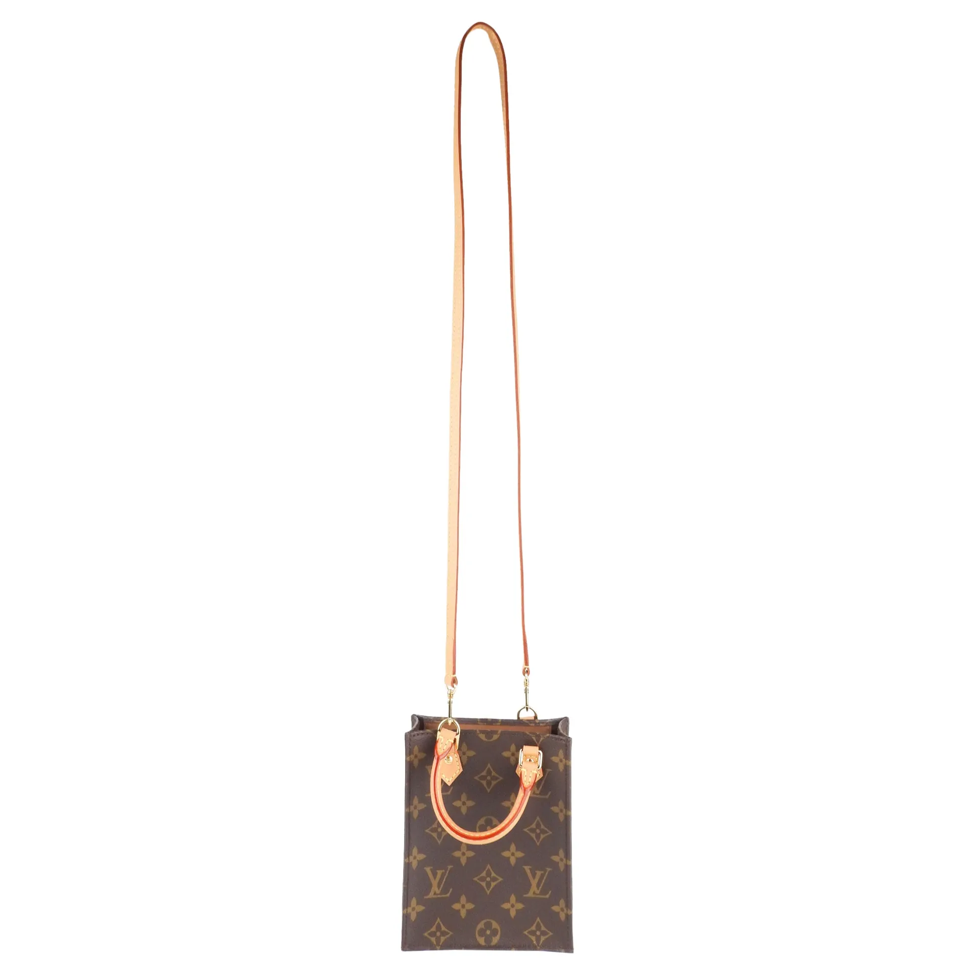 Louis Vuitton Brown Monogram Coated Canvas Sac Plat PM Two Way Bag